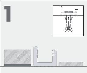 Монтаж алюминиевого профиля Quick-Step 1